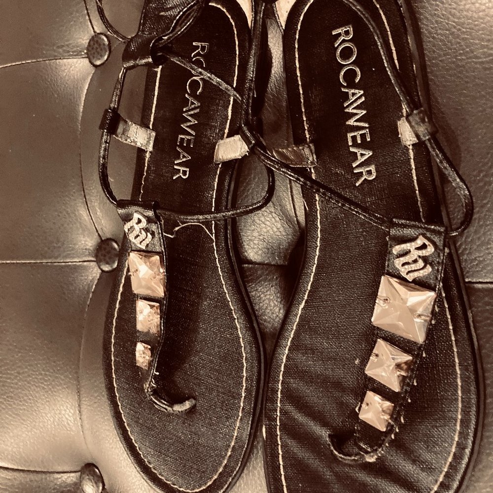 Black Diamond Rocawear Sandals w/ Lace Up Size 9